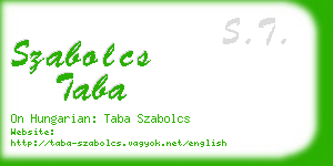 szabolcs taba business card